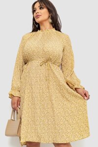 Сукня шифонова вільного крою гірчичний 204R701-1 Ager L-XL