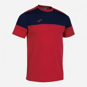 Чоловіча футболка Joma CREW V Червоний Темно-синій M (103296.603)