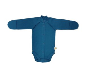 Боди на застежке для мальчика Лио 62 см Джинс (4877296)