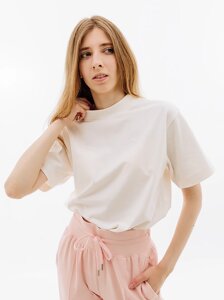 Жіноча футболка Puma YONA SUNP Mock Neck Tee Бежевий S (7d53797765 S)