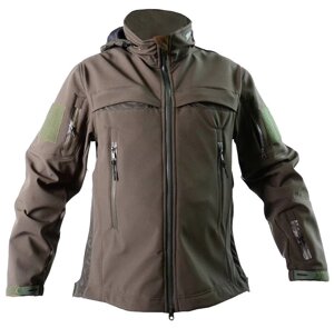 Куртка мужская с капюшоном No Brand Soft Shell XXL Brown