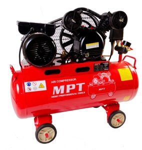 Компресор MPT PROFI 50 л 1500 Вт/2 л. з 1050 об/хв 170 л/хв 8 атм Red and Black (MAC20503B)