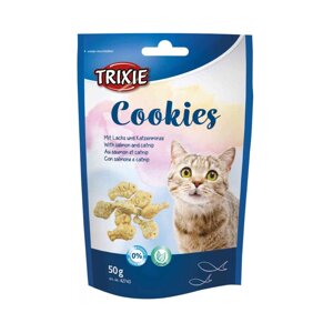 Ласощі для кішок Trixie Cookies печиво з лососем та котячою м'ятою 50 г (42743)