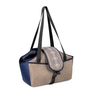 Сумка-перенесення для собак Pet Fashion Linen 38х32х22 см Різнокольоровий (PR243272)