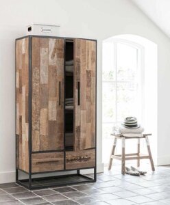 Шафа для зберігання у стилі Loft NS-2248 1630x800x400 мм Чорний
