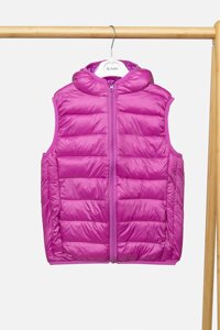 Утеплений жилет для дівчинки No Brand 110 см Бузковий ЦБ-00242826 (SKT000965904)