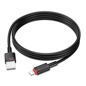 Кабель синхронізації Borofone BX110 Premium USB to Lightning 2.4A 1 м Black (37239_3611054)