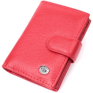 Візитниця із натуральної шкіри ST Leather 22470 Червоний