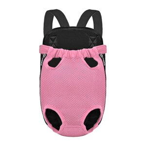 Рюкзак-кенгуру для тварин No Brand SY210814 L перенесення котам собакам Рожевий