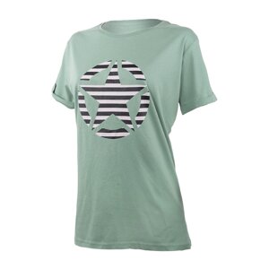 Жіноча футболка JEEP T-SHIRT OVERSIZE STAR Striped Print Turn Хакі S (O102613-E854 S)