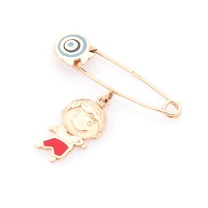 Золота шпилька Хлопчик ( емаль ) зак00211 Онікс