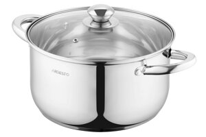 Каструля Ardesto Gemini Gourmet скляна кришка 5.8 л Сріблястий AR1958GSS