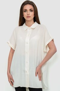 Сорочка жіноча на гудзиках Ager Молочний 102R5230 L-XL (110191_814980)