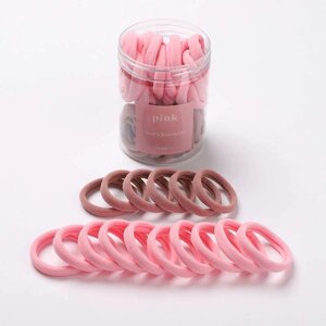 Набір гумок для волосся ANbeauty 50 шт Рожевий (AN0103208)