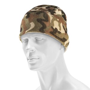 Шапка зимова Mil-Tec beanie Woodland One Size Камуфляж 12138020