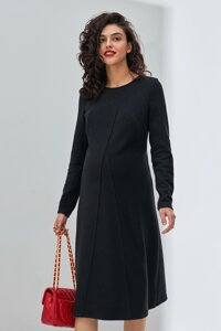 Платье для беременных Yula mama Marlene DR-44.101 XL Черный (22436)