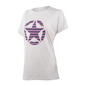 Жіноча футболка JEEP T-SHIRT OVERSIZE STAR Striped Print Turn Сірий XL (O102613-J863 XL)