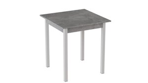 Стіл кухонний Ferrum-decor Дієго 75x70x70 Білий ДСП Бетон 16мм (DIE0035)