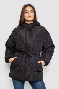 Куртка женская демисезонная с поясом AGER Черный 207R005 XS (113346_825809)