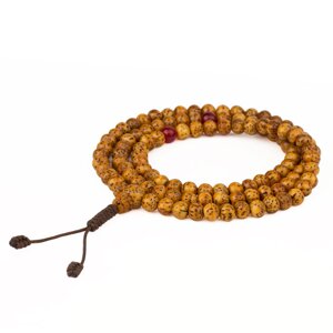 Чітки з насіння пальми Kailash Кров дракона Антик 108 намистин 6.3 мм (08186)