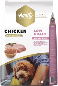 Сухий корм для собак Amity Super Premium Chicken сухий корм для дорослих собак із куркою 14 кг (8436538949542)