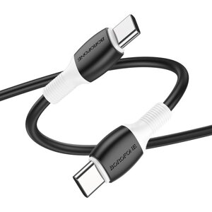 Кабель USB Borofone BX84 для заряджання та передачі даних USB-C на USB-C, 1м, підтримка заряджання 60W (20V/3A) для