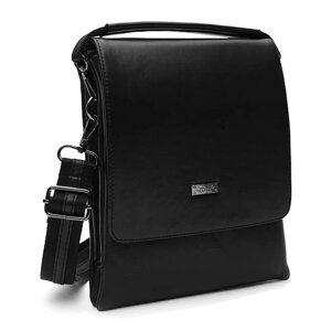 Чоловіча сумка Ricco Grande T1tr0020bl-black 24х19х6 см. Чорний