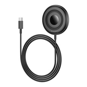 Бездротове зарядний пристрій Hoco CW61 Ultra thin Magnetic 15W LED Display PD 5V/2A MagSafe Qi Black (36564_3608588)
