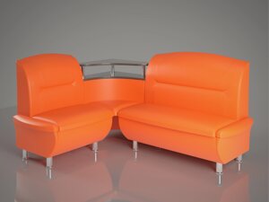 Кухонний куточок SENTENZO Смузі 1600x1250х600хН850 помаранчевий