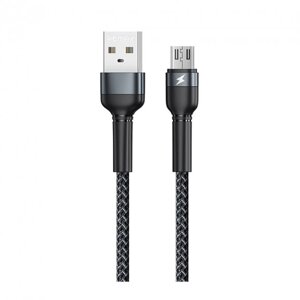 Кабель для заряджання USB Remax RC-124 m Jany Series 2.4A USB micro-USB 1 м Black