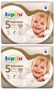 Підгузки Lupilu Premium Junior Розмір 5 Вага 11-23 кг 78 шт (2 упаковки)