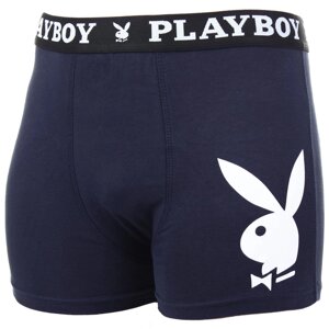 Боксери Playboy Men's Underwear Classic 1-pack blue — ANNYA-0309 S Синій