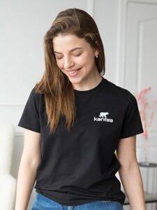 Жіноча футболка класична Kantaa чорна М (M001R)