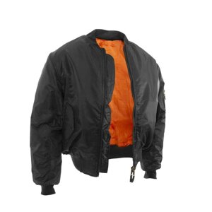 Куртка-бомбер тактична двостороння Mil-Tec ma1 10403002 XS Black-Orange