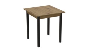 Стіл кухонний Ferrum-decor Дієго 75x70x70 Чорний ДСП Дуб Артизан 16мм (DIE0013)