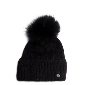 Шапка з помпоном жіноча SILVIA 259-416 LuckyLOOK One Size Чорний