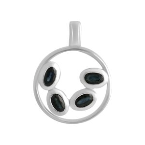 Срібна підвіска SilverBreeze із сапфіром 0.188ct (2140078)