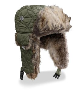 Зимова шапка вушанка Mil-Tec Olive 59-60 12104601-L