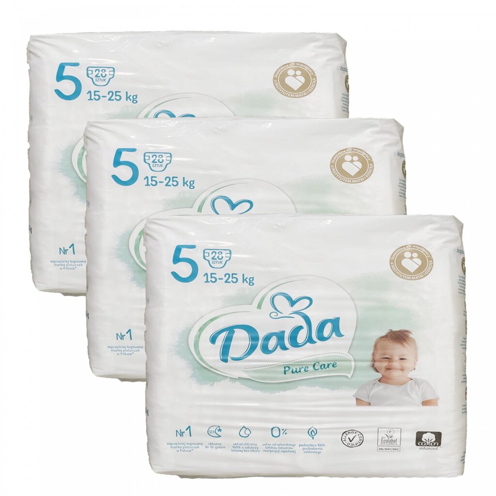 Підгузки Dada Pure Care 5 (15-25 кг) 84 шт від компанії Лізок - фото 1