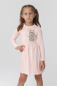 Сукня з принтом для дівчинки Lily Kids 5756 116 см Пудровий (2000989920076)