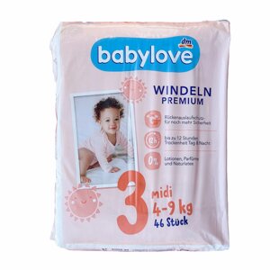 Підгузки Babylove Premium 3 Midi (4-9 кг) 46 шт