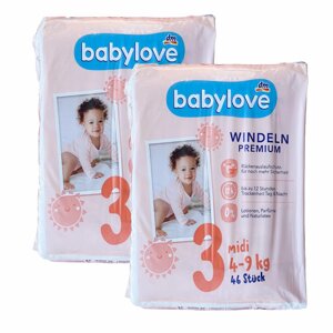 Підгузки Babylove Premium 3 Midi (4-9 кг) 92 шт