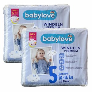 Підгузки Babylove Premium 5 Junior (10-16 кг) 72 шт