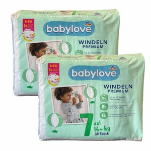 Підгузки Babylove Premium 7 XXL (16+кг) 60 шт