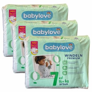 Підгузки Babylove Premium 7 XXL (16+кг) 90 шт