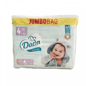 Підгузки dada jumbobag extra soft 4 MAXI 7-16 кг 82 шт