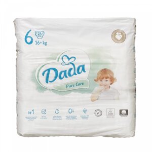 Підгузки Dada Pure Care 6 (16+ кг) 26 шт