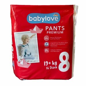 Підгузки-трусики Babylove Premium 8 (19+ кг) 16 шт