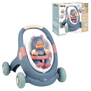 Прогулянкова каляска для ляльок 3в1 із пупсом Smoby OL226846