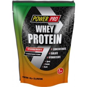 Протеїн Power Pro Whey Protein 2000 g /50 servings/ банан + суниця